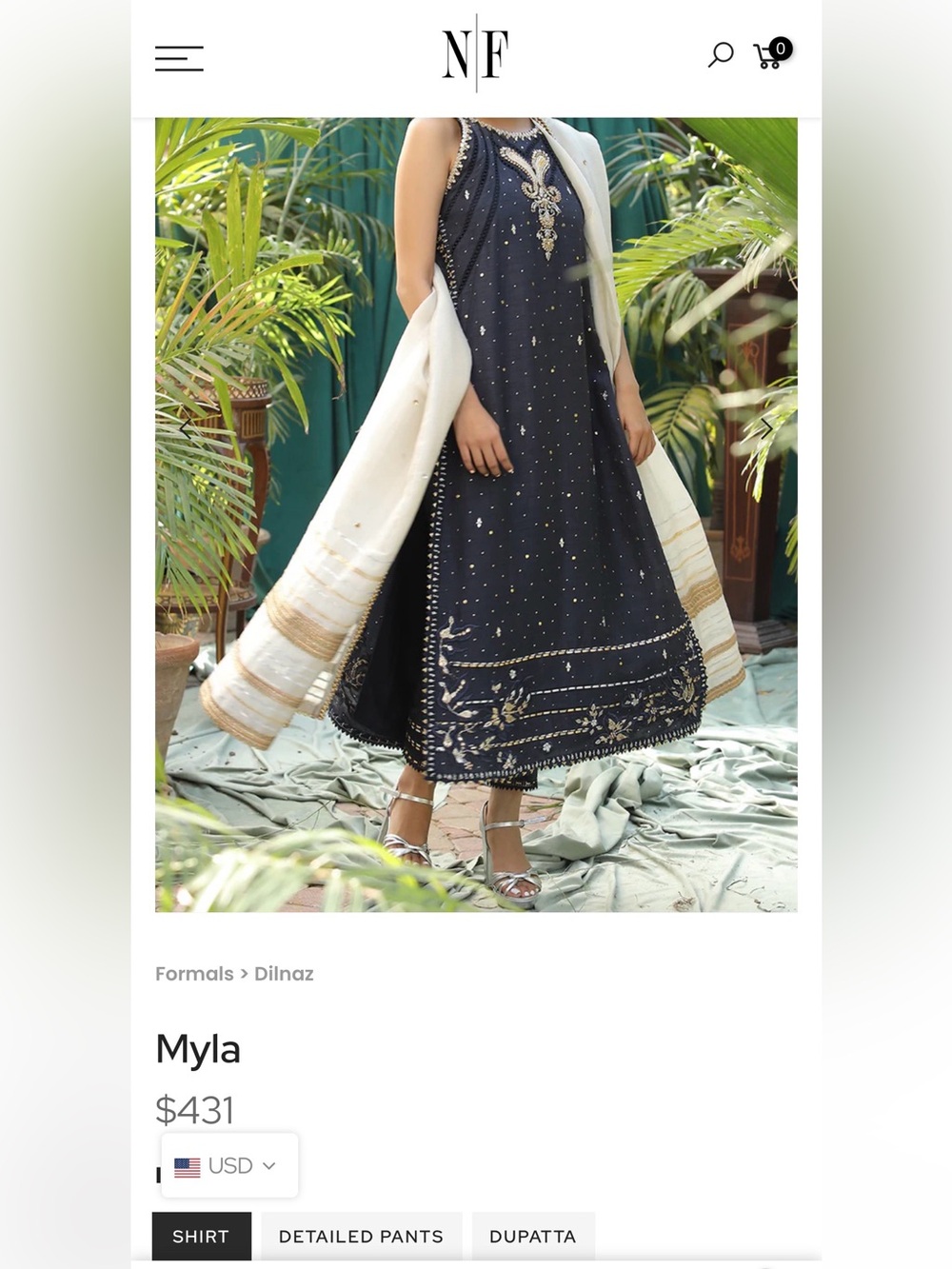 Famous Nadia farooqui pakistani designer dress